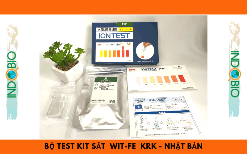 Bộ test nhanh sắt trong nước và nước thải xi mạ WIT-Fe KRK Nhật Bản, kiểm tra hàm lượng sắt trong nước vafnuowsc thải xi mạ
